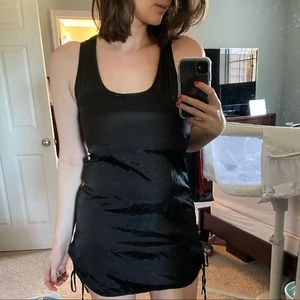Black mini dress w side slits